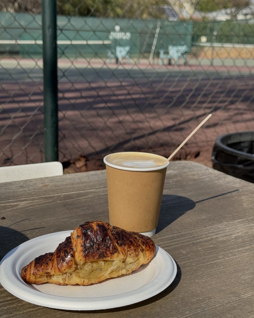Cappuccino and Chocolate Croissant @theperfectcup.parkview .