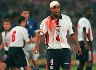 Throwback to When the Guveee Paul Ince was bloodied in battle. How good was the Guveee?