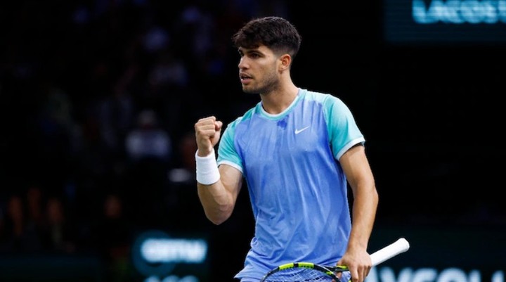 It was Agassi, Then Nadal and Now my man is Alcaraz. The Spaniard advanced to the next Round beating Nicolas Jarry in straight sets. Good wins for. Good wins for Rune. Draper De Minaur. Tiafoe and Rublev fall early. #carlosalcaraz #atpmasters #parismasters #alcarazvsjarry