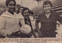 Eusebio with Abdul Bhamjee and Eddie Lewis