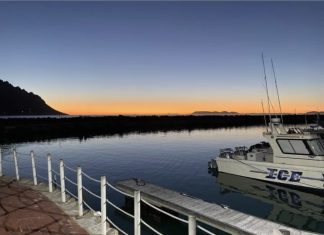 Sunset at Strand Harbour, Western Cape