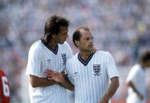 Ray Wilkins gets sent off against Portugal in Mexico 86.