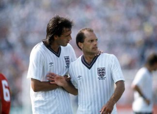 Ray Wilkins gets sent off against Portugal in Mexico 86.