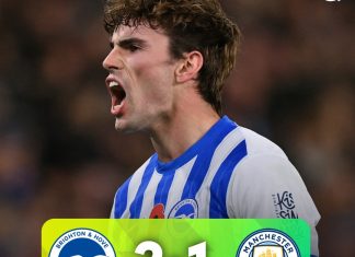 Brighton & Hove Albion 2 Citeh 1. What is happening to Citeh. Lost 4 in a row. Unbelievable no shots on target 2nd half – something not right. What is going on Mister