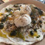 Turkish Eggs this morning at @the_proudmary in Rosebank. Poached eggs on lachha paratha, chilli chimichurri, lemon yoghurt, fresh dill, za’atar. Sublime this was#breakfast #eggs #turkisheggs #breakfastideas #rosebank #poachedeggs #earlymornings
