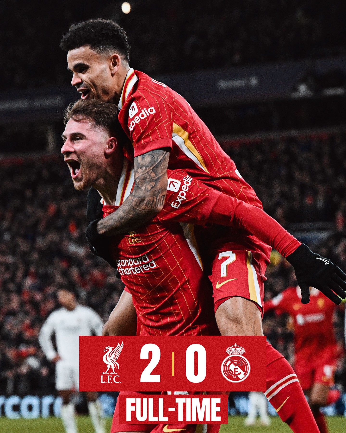 Liverpool 2 Man City 0. What a top result. Could have been more. The Slot Meecheeene is paying out tonight. Citeh lose 7 on the trot. Well done Liverpool. Sobo was Musseeeeve. What say the Kop Lads