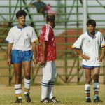 Lesco vs Fordsburg City at Lenasia Stadium. Dr Mohammed Moosajee and Zahier Mayet square up with Imo (Zoos bro). What memmories. Us as litys and the Bootboys.📸: @arishadsatter (Harry)
