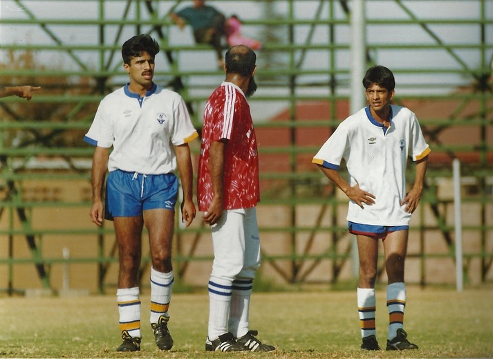 Lesco vs Fordsburg City at Lenasia Stadium. Dr Mohammed Moosajee and Zahier Mayet square up with Imo (Zoos bro). What memmories. Us as litys and the Bootboys.📸: @arishadsatter (Harry)