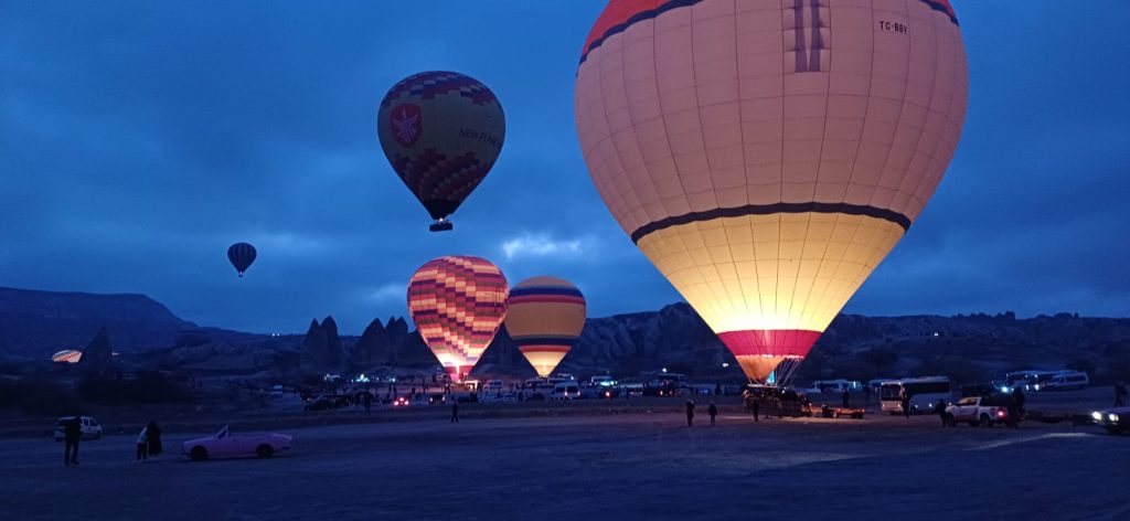 Hot Air Balooning in the Winter in Cappadocia, Turkey