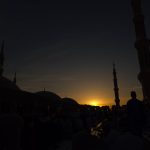 Sunset at Masjid Nabawi in the holy city of Medina,Saudi Arabia