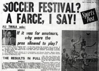 Soccer Festival? A Farce I Say. Article from the Sports Post