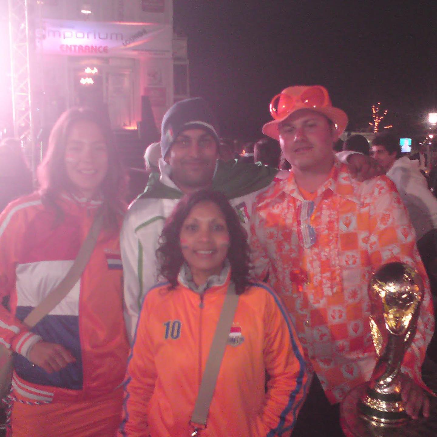 Day 4-The Dutch open in JHB and Italy start slow.Ebie went to Soccer city to catch the Dutch vs Denmark. Me and the crew went to Melrose Arch to watch the Italy vs Paraguay game and mingle with the fans#dutch #holland #ducthfans #danishfans #sa2010 #worldcup #melrosearch #worldcup2010 #fifaworldcup #2010 #hollandvsdenmark #soccercity #worldcup #welovethisgame #oranjearmy