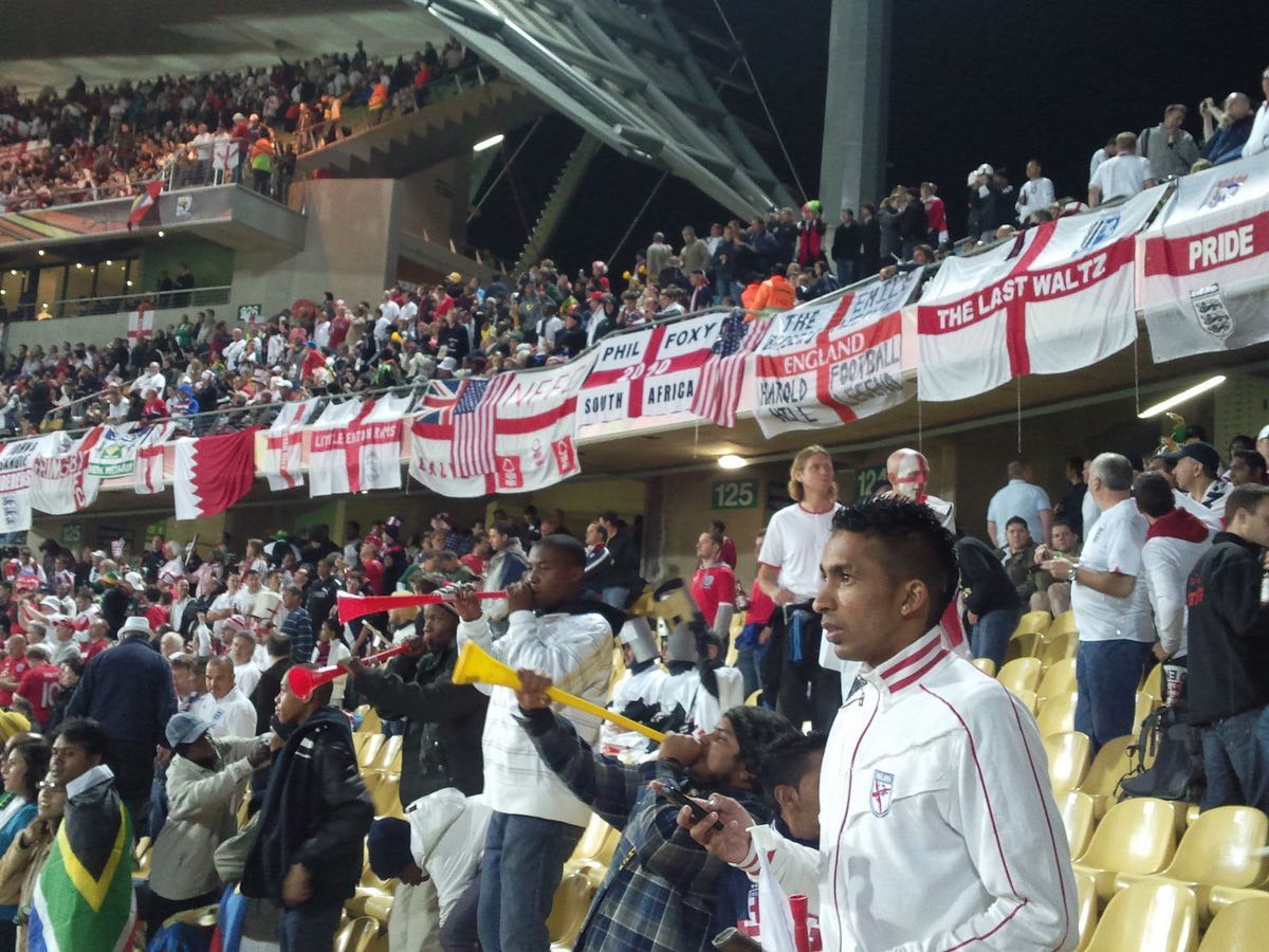 Some of the pics at England vs USA,World Cup 2010.#sa2010 #england #fifaworldcup #2010 #englandfans #englishfans #usafans #usnationalanthem #usaanthem #englandanthem #worldcup #rustenburg #royalbafokeng #2010worldcup #southafrica