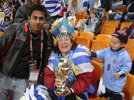Probably one of the most Entertaining matches of the 2010 World Cup was Uruguay And Ghana. The whole of Africa backed Ghana and the whole of Africa hated Louis Suarez. That penalty miss and the heartbreak of a continent as Ghana crashed out. We had fun with both sets of fans and next for us was Spain vs Paraguay at Ellis Park. The first of the quarter finals were done