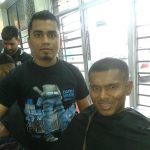 shivnareen chanderpaul meets Javed the khaleefa @ Naseeb hair salon in Fordsburg. Windies need More than a good haircut