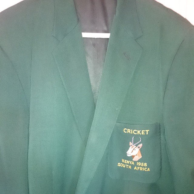 Legends pic. SA NON white tour to Kenya 1958.squad skippered by Basil De Oliveira. Jacket presented to KOEKA BULBULIA @yseth