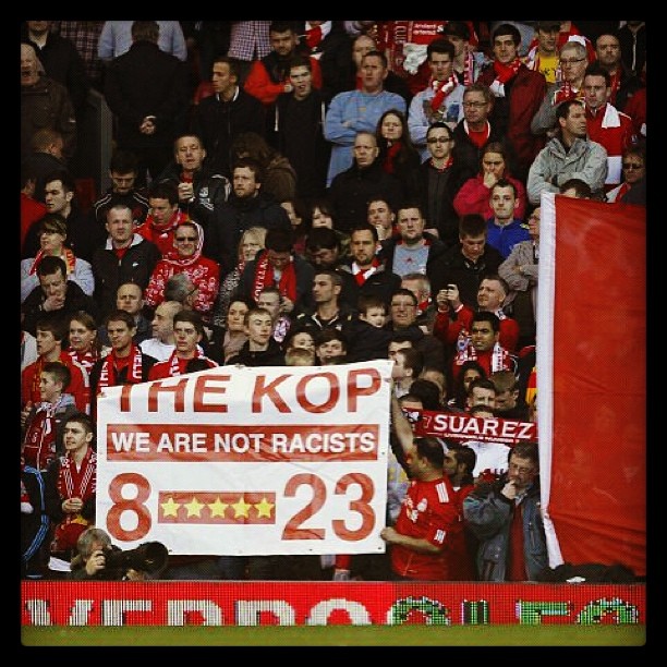 #YNWA Ooooi thats me cuzzin holding up that bummer on the right #what a thing