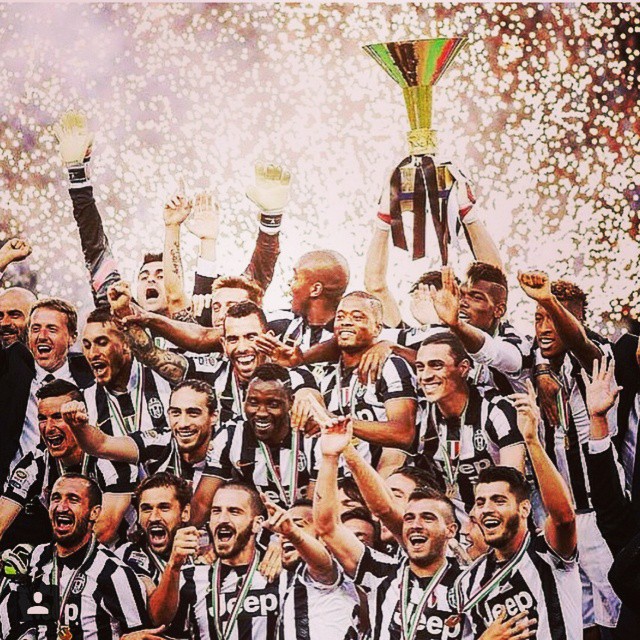 Lifting another Scudetto. Forza Juve. always a Bianconero