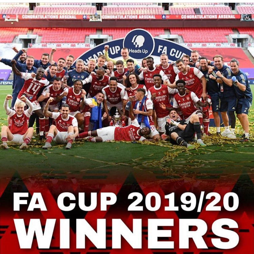 Well done to the Gunners. FA Cup winners 2019/20. Silverware is Silverware