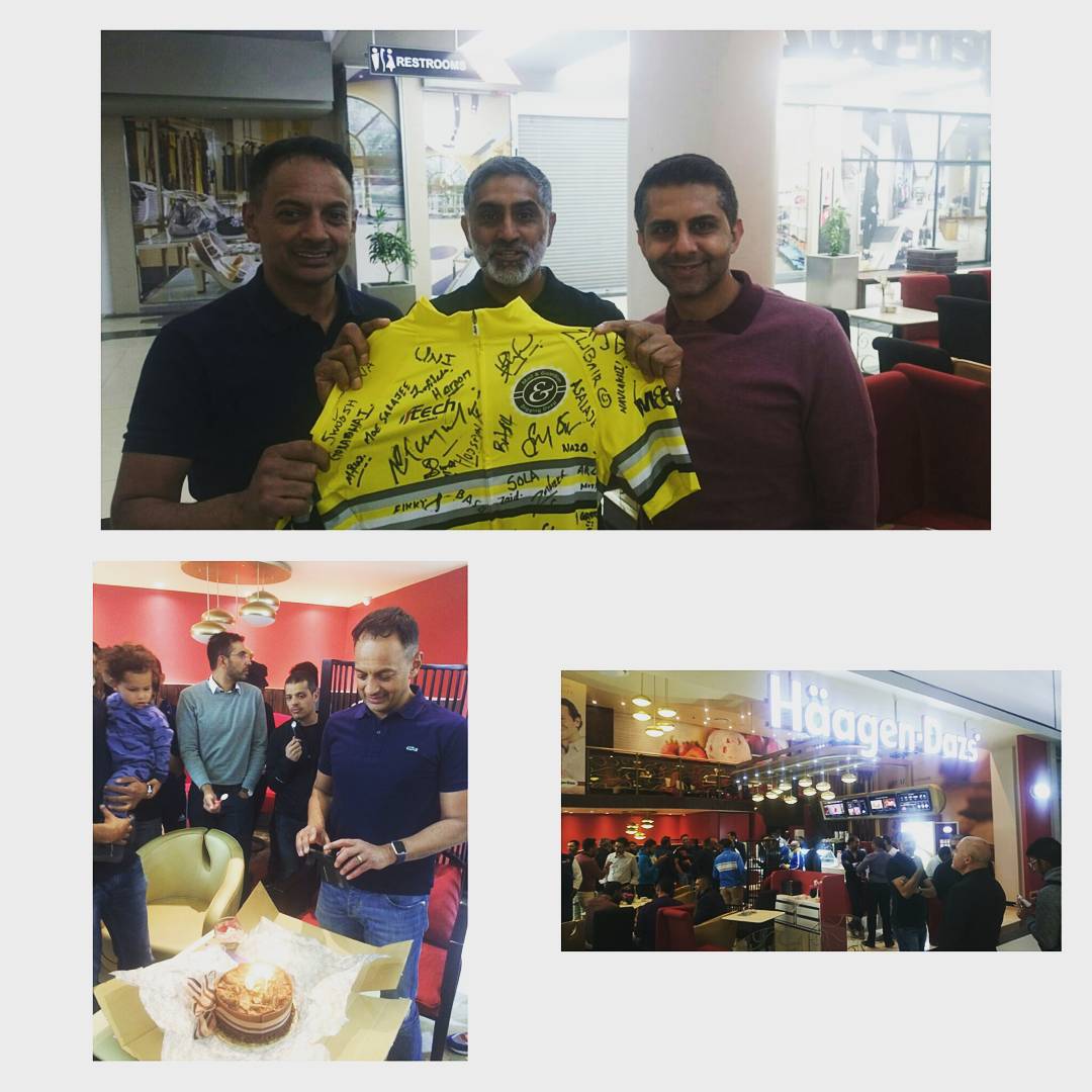 Happy Birthday El Presidente and Good Luck Haagen Daz Rosebank. team M & G and MNF  get together #cycling #haagendaz #mailandguardian