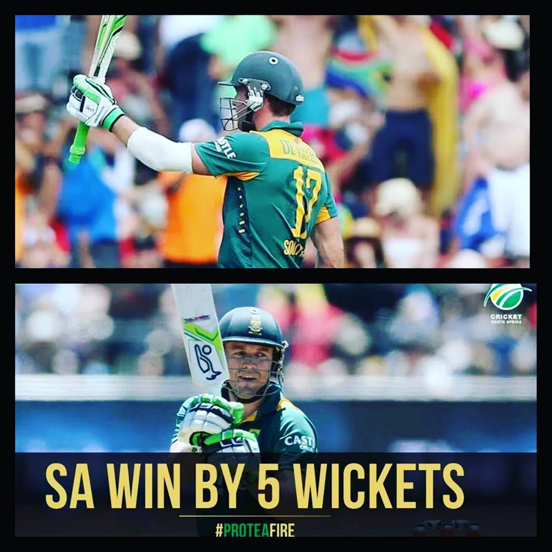 SA beat England and capture the ODI Series.AB leads SA to victory.Your thoughts on the match and series #sa #cricket #momentumodiseries #England #proteas #proteafire #abdevilliers