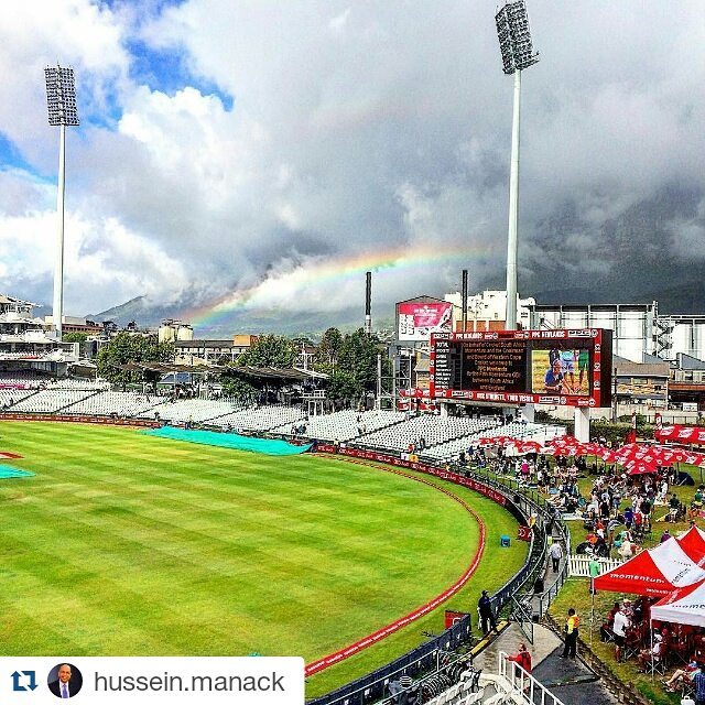 #Repost @hussein.manack with @repostapp #instagrampicoftheday・・・#Rainbow over #TableMountain #capetown #Newlands #beautiful #SouthAfrica #proteafire #proteas  #SAvEng #cricket #amazing @cricket_south_africa @southafricanskies @beautifuldestinations @sabcsport @sabc_sport @capetown.southafrica