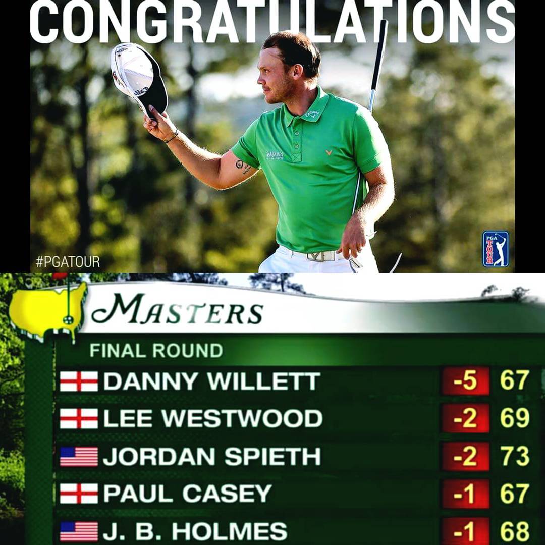 Danny Willet wins the Masters. Your thoughts #golfmasters #golf #masters #dannywillet #pgatour *pic. PGA tour facebookpage