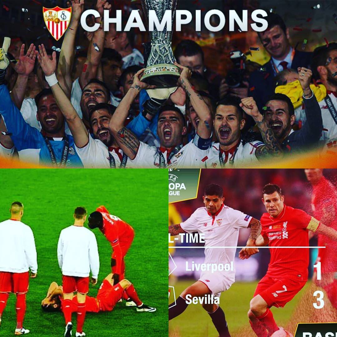Liverpool 1 Sevilla 3. Shattered, we beat the MANCS,We beat Dortmund, We beat Villareal.Its not that we cant play. But we didnt pitch for the second half. Well done Sevilla #liverpool #basel #sevilla #europaleaguefinal #liverpoolvssevilla #YNWA #KOPEND #Liverpoolfc #buildupinbasel