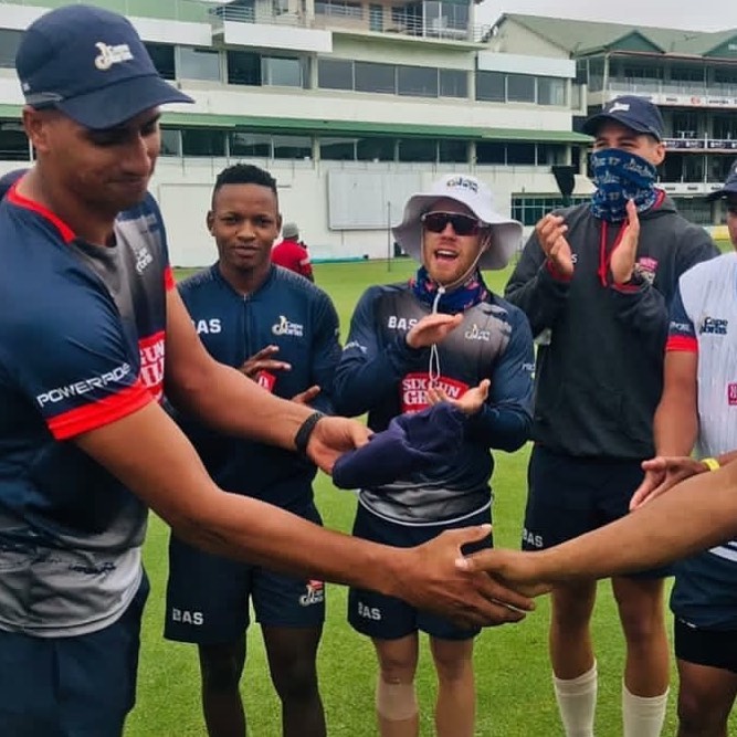 Uncle @abdulmanack . We are proud of the Lity. Imraan Manack recieves his six gun grill cap for his Debut Cobra appearance. Go on Lad. Good luck for the future Young Jack @being_imimanack#cricket #sacricket #capecobras #capetown #mothercity #capetownliving #newlands #sixgungrillcap #southafrica