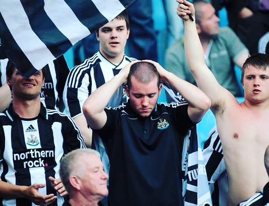 I have a soft spot for Newcastle. Wore the kit when the MANCS beat them for the title  after they squandered a 9 point lead. Tears flowing in the River Tyne. Sad moment indeed #newcastleutd #tyneside #newcastlefc #newcastlerelgation #instadaily #picoftheday #epl