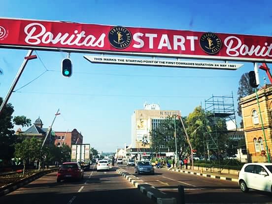 The start point today in Pietermartizburg for Comrades Marathon 2016. Pic by 0018 Man on scene @faadilloonat #comrades2016 #comeradesmarathon #sarunning #running #marathon #marathonrunning #pietermaritzburg #durban #gutsandglory #runsa #nikerunning