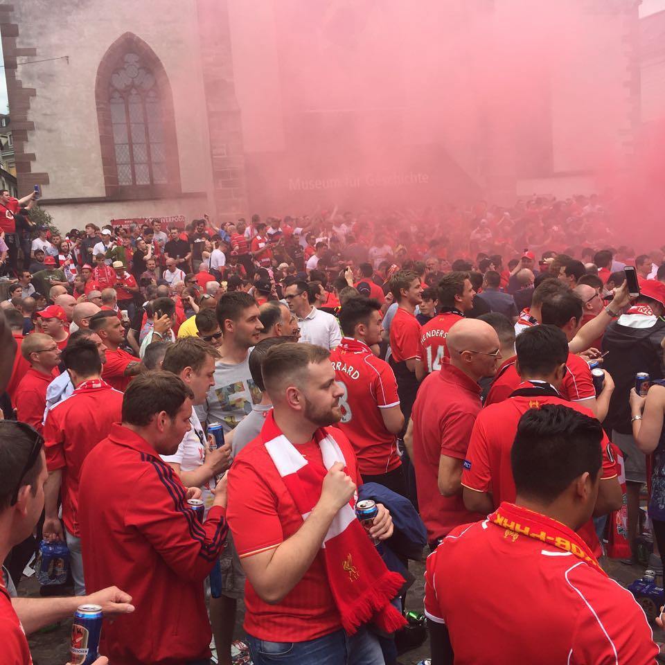 Build up in Basel by 0018 man on the scene @waseemkoor ahead of the Europa League final between Liverpool and Sevilla #liverpool #basel #sevilla #europaleaguefinal #liverpoolvssevilla #YNWA #KOPEND #Liverpoolfc #buildupinbasel
