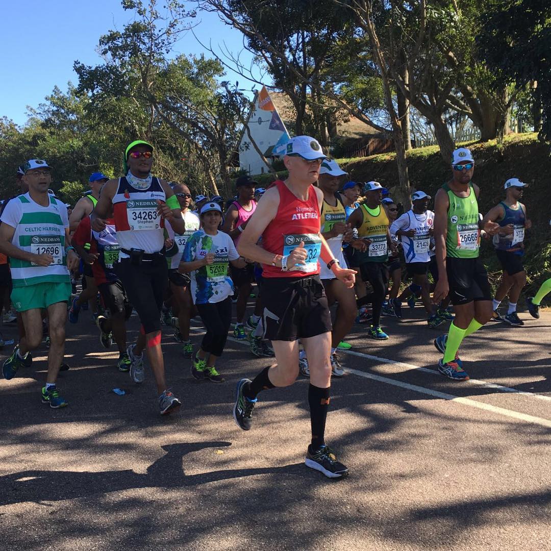 Farhana Madi leads the bus at Comrades 2016. #comrades2016 #comeradesmarathon #sarunning #running #marathon #marathonrunning #pietermaritzburg #durban #gutsandglory #runsa #nikerunning *great shot by fehmida Kaloo