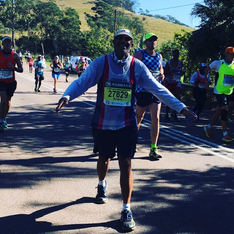 Take a bow Anant Morar. Led to believe this is his 20th Comrades Marathon #comrades2016 #comeradesmarathon #sarunning #running #marathon #marathonrunning #pietermaritzburg #durban #gutsandglory #runsa #nikerunning #runninglife #ultralife