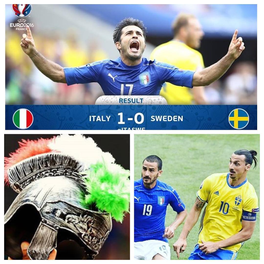 Italy qualify from the Group after Eder scores to beat Sweden 1-0. Whatta Thing. Your thoughts on the game?#azzurri #forzaazzurri #italy #italia #italyvssweden #sweden #euro2016 #euros