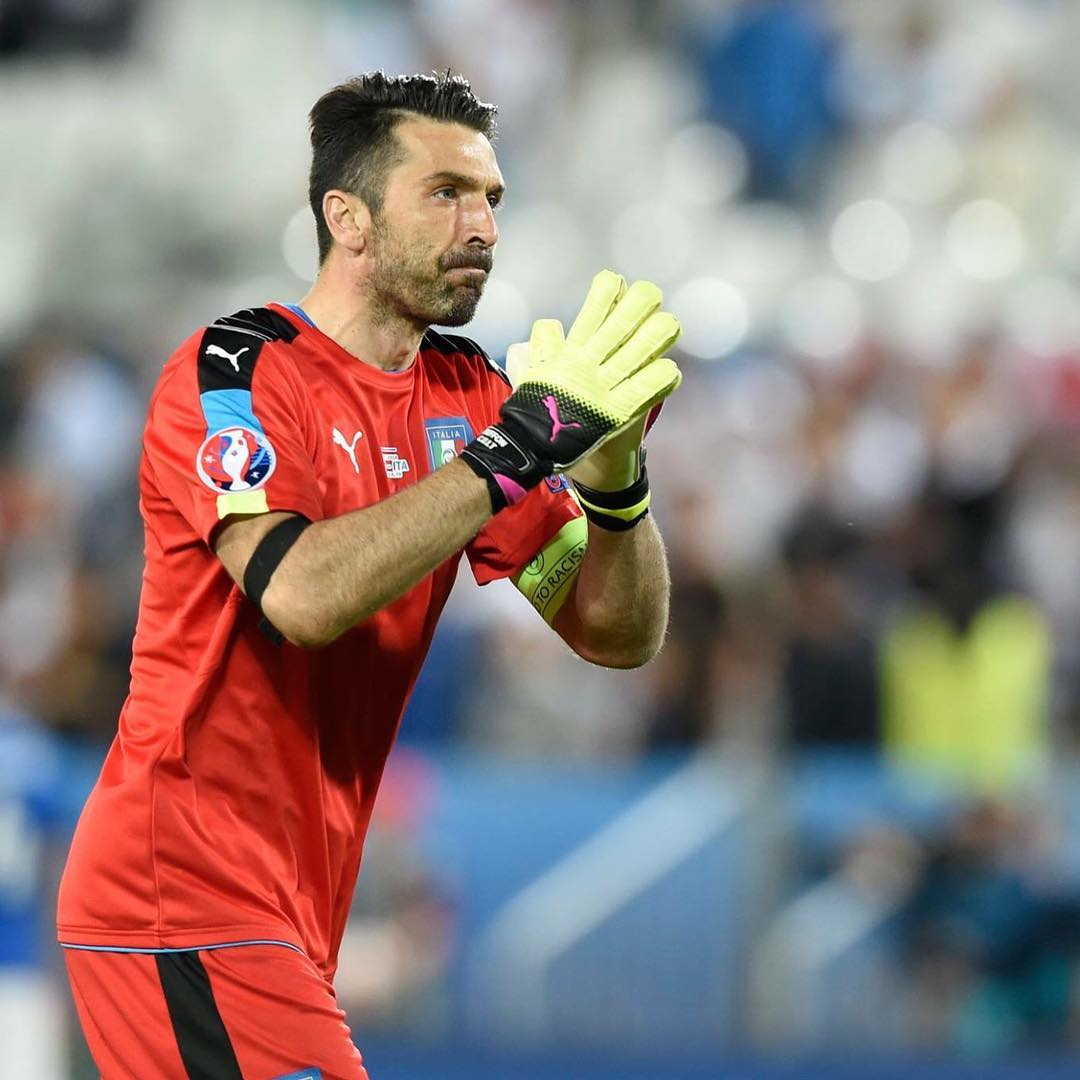 Grazi Gi Gi. Forza Azzuri . Shattered but that's how it goes. Well done Germany. Some shocking penalties . So it goes #azzuri #euro2016 #shattered #itay #germanyvsitaly #buffon