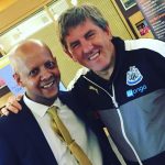 Peter Beardsley meets Rafiq Kayat. Met any famous sports personality/celeb tag us. You will be added on swoosh0018.com website #rafiqkayat #peterbeardsley #camoffame #newcastleutd