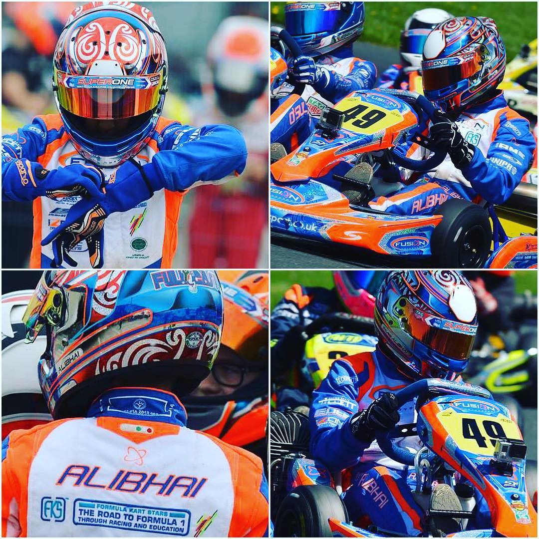 Well done to 9 year old Akil Alibhai . Competing in the Super 1 Car Series. Racing in this weekend at a Fulbeck near Grantham, UK . Good luck to Dad and his Lad @aqil_alibhai14 @fayaazalibhai #carting #super1cartseries #racing #uk #hunnnnnhunnn #gokarts #grantham #uk