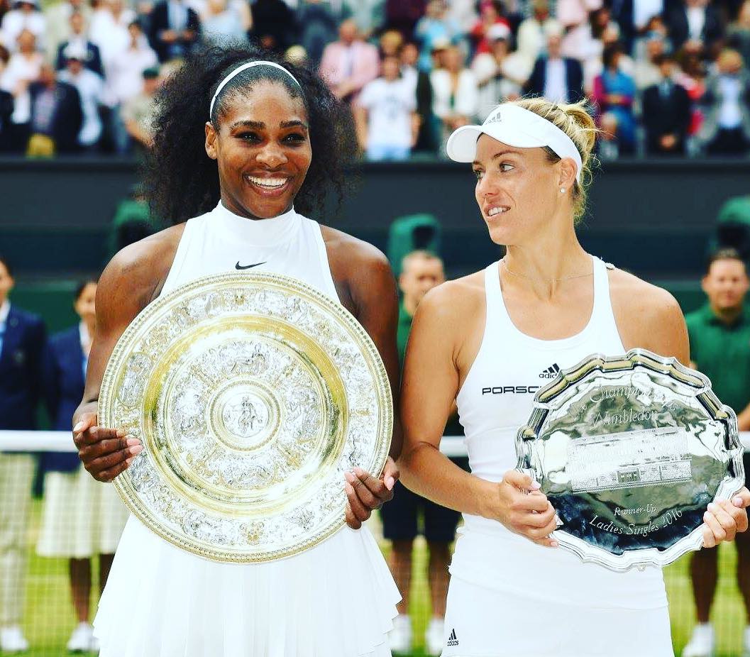 Serena Williams beats Angelique Gerber to claim 2016 women's Wimbledon Title #winbledon #tennis #wimbledon2016 #serenawilliams #williamsisters #champion #angeliquegerber #centrecourt