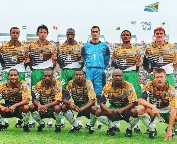 Bafana Bafana. South Africa in Afcon 96. What a team. What's your memory of Afcon 96 and this team #bafanabafana #sasoccer #afcon96 #goodolddays #wattathing #afconchampions #kappa