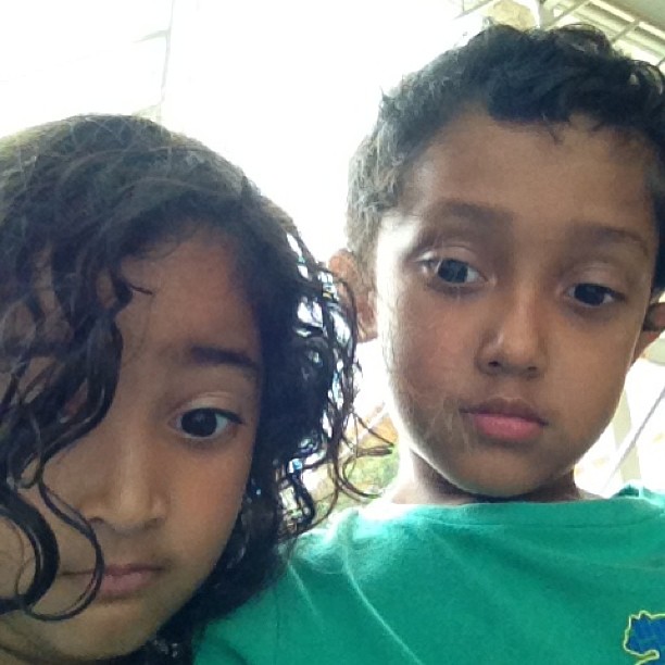 Don't tell Naseem Papa we playing with his iPad #caught in the act