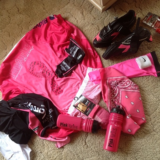 Pink Drive Ride for Cancer #94.7 . Getting ready