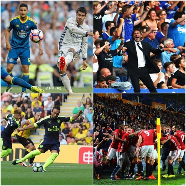 Weekend Footie Round Up. MANCS win in Fergie time. Conte looks strong.Arsenal rampant and Morata nets for Real. Good weekend for all I reckon . Your thoughts ? #manutd #fergietime #soccer_roundup #chelsea #realmadrid #arsenal #epl #laliga