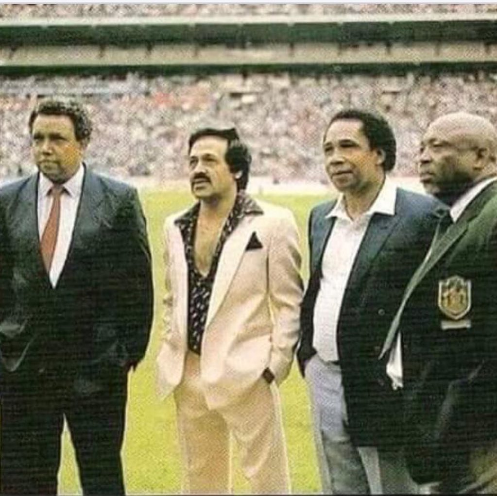 Today South African Football lost Abdul Bhamjee. Razzmataz and colorful suits. The man could fill stadiums that time. Italia 90 after Madressah in the 90s thanks to him. Abdul Bhamjee was NSL. Gift of the gab with that personality. Mr Soccer is definately a Legend that shook the blog. @mohamed.bhamjee #abdulbhamjee #sasoccer