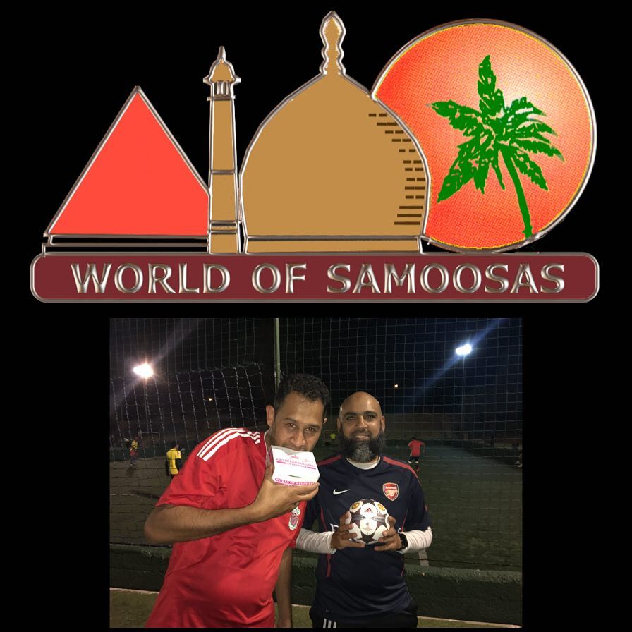 World of Samoosas, Oriental Plaza Fantasy Gameweek 1 winners. Zahed Adam for winning game week one , recieved a mini ball and Naeem Loonat picked up the box of coconut Samoosas for the wooden spoon in Gameweek one @bayantzaheer