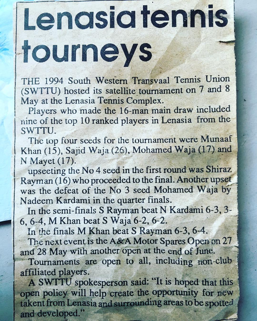 Stumbled upon this at my home in Lenz. My peace was on the court. Miss the days :) This tourney I was only 17 years old :) #tennis #lenz #backintheday #imagewaseverything :) #lenasia