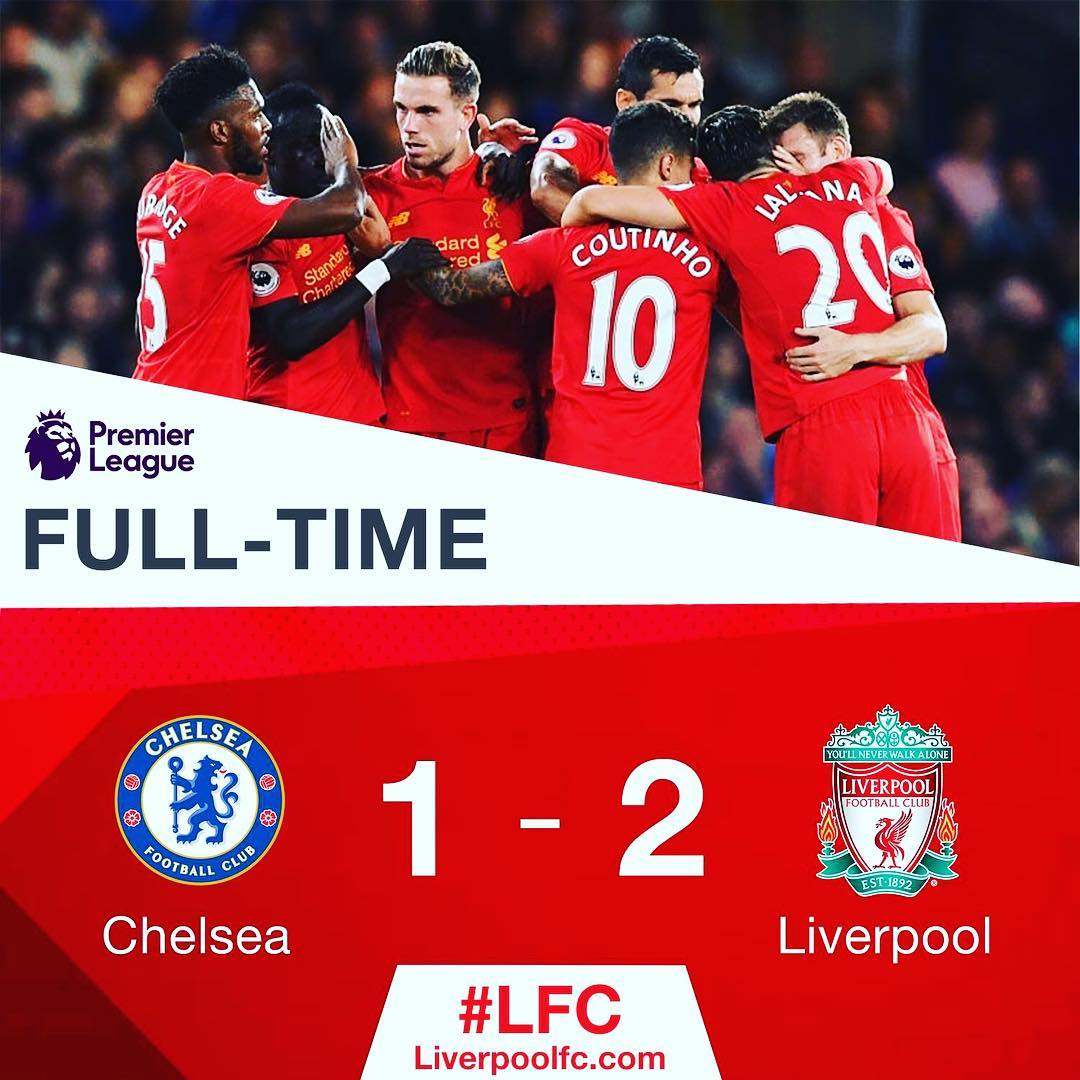 Liverpool 2 . Chelsea 1. Great win. Your thoughts on the game #liverpool #chelsea #liverpoolvschelsea #epl #stamfordbridge