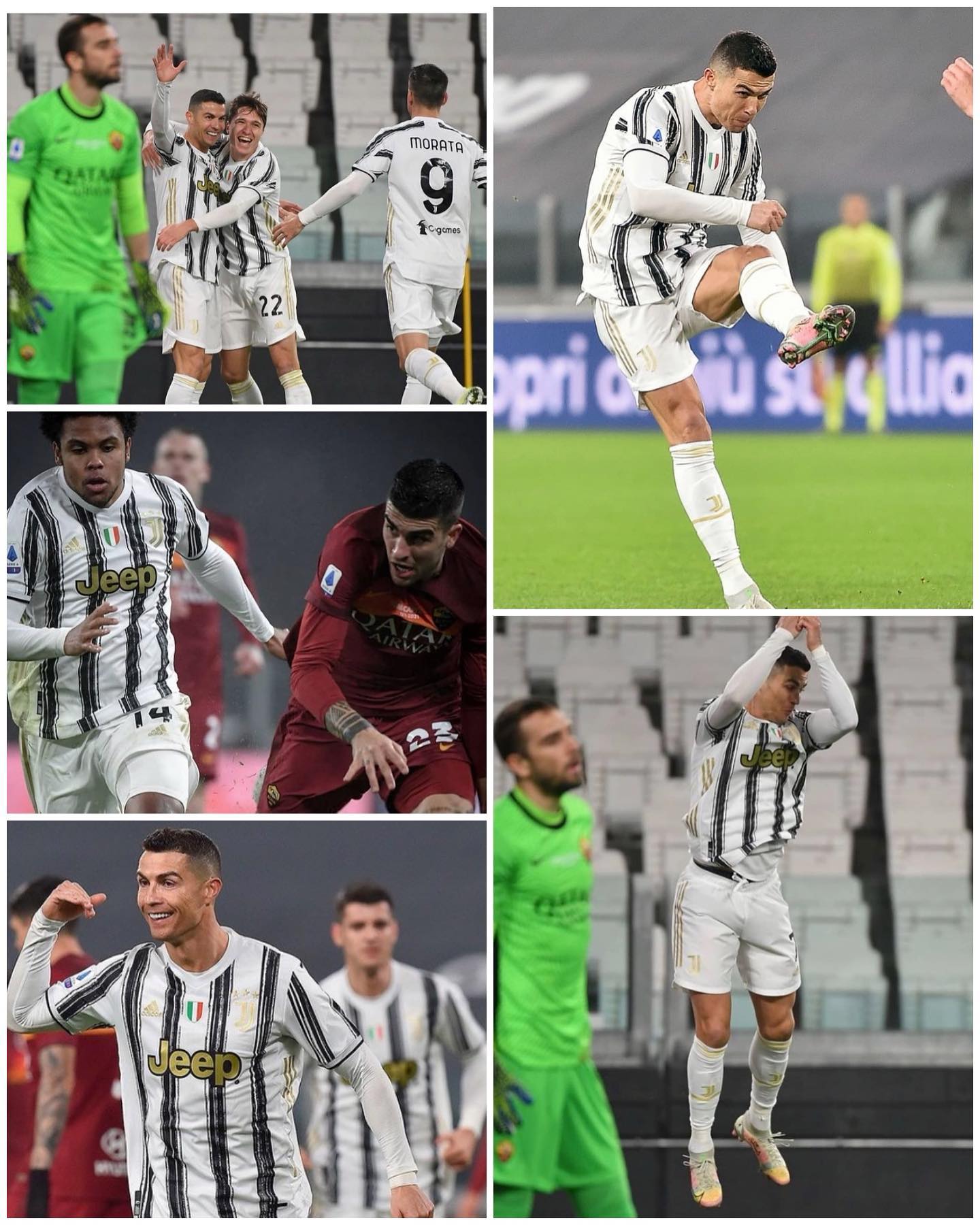 Juventus 2 Roma 0. We move to third after a sweet CR7 strike. Great performance by Juve. Chielini was a Monster. Forza Juve. Napoli and Inter next
