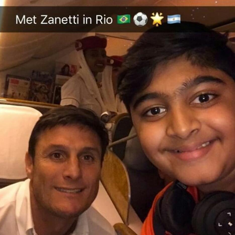 Javier Zanetti, The Tractor meets @cassim_omar in Rio #wattathing #Zanetti #intermilan #javierzanetti #footballers #thetractor #argentina