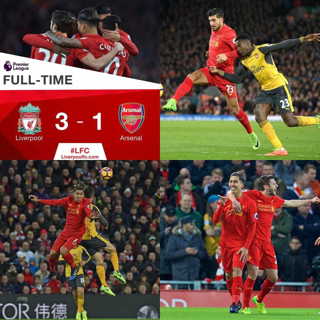 Liverpool 3 Arsenal 1. Easy Game . Next week we got a Tuff one against Burnley #liverpool #arsenal #liverpoolvsarsenal #anfield #YNWA #gunners #epl #lfc